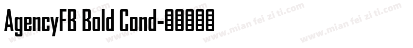 AgencyFB Bold Cond字体转换
